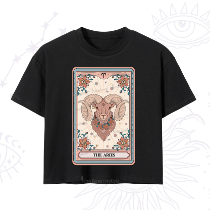 Purplehecate The Aries Tarot Card Crop T-Shirt