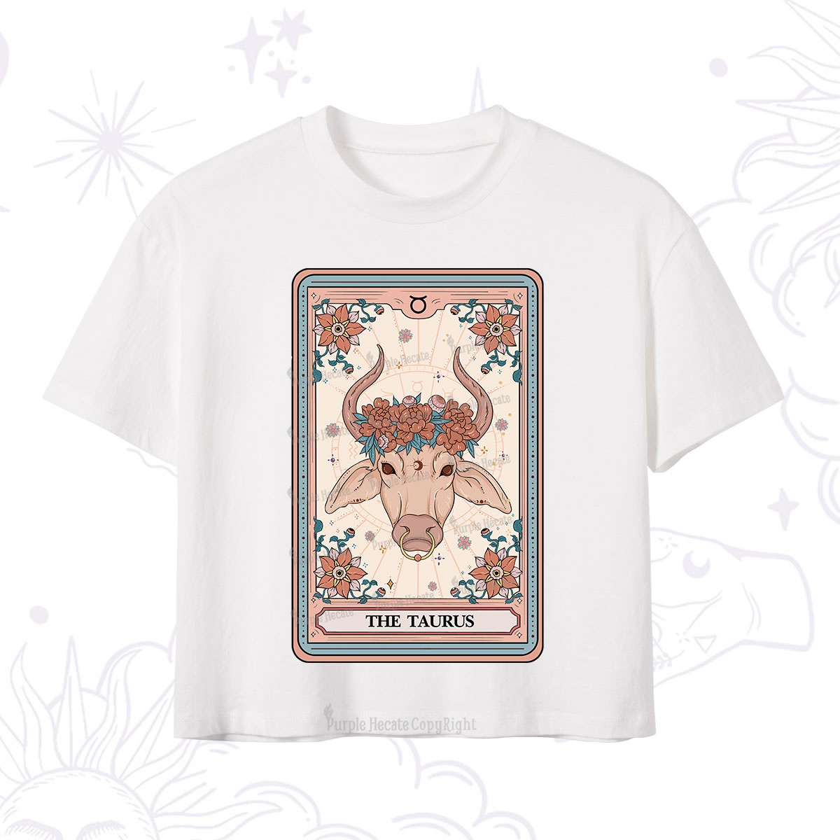 Purplehecate The Taurus Tarot Card Crop T-Shirt