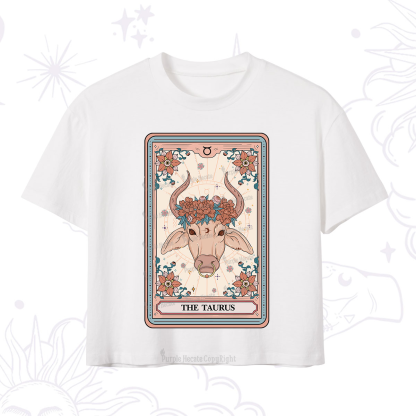 Purplehecate The Taurus Tarot Card Crop T-Shirt