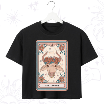 Purplehecate The Taurus Tarot Card Crop T-Shirt