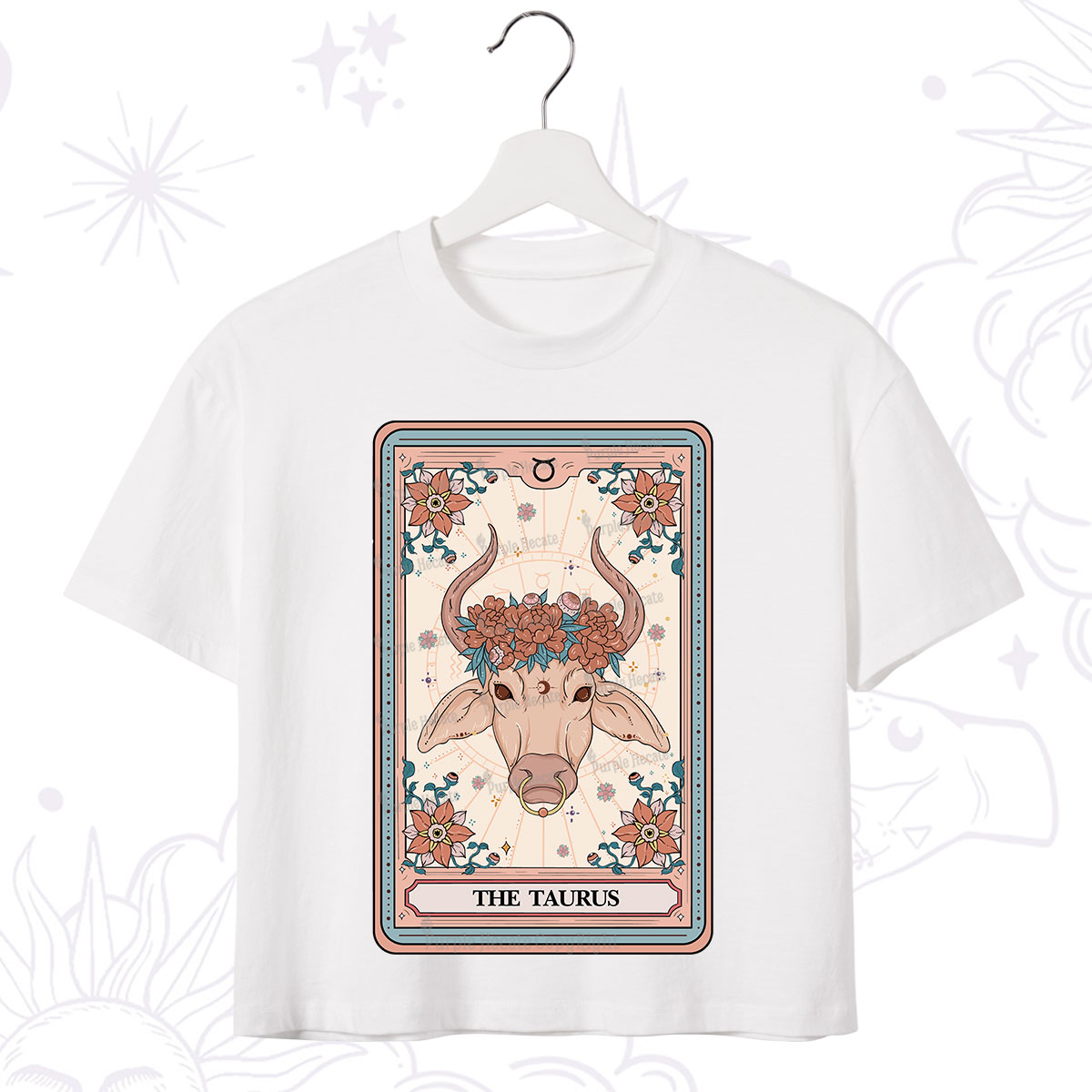 Purplehecate The Taurus Tarot Card Crop T-Shirt