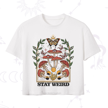 Purplehecate Stay Weird Crop T-Shirt