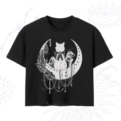 Purplehecate Hecate's Triple Moon Crop T-Shirt