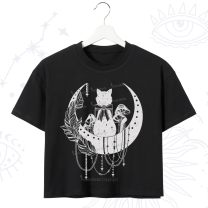 Purplehecate Hecate's Triple Moon Crop T-Shirt