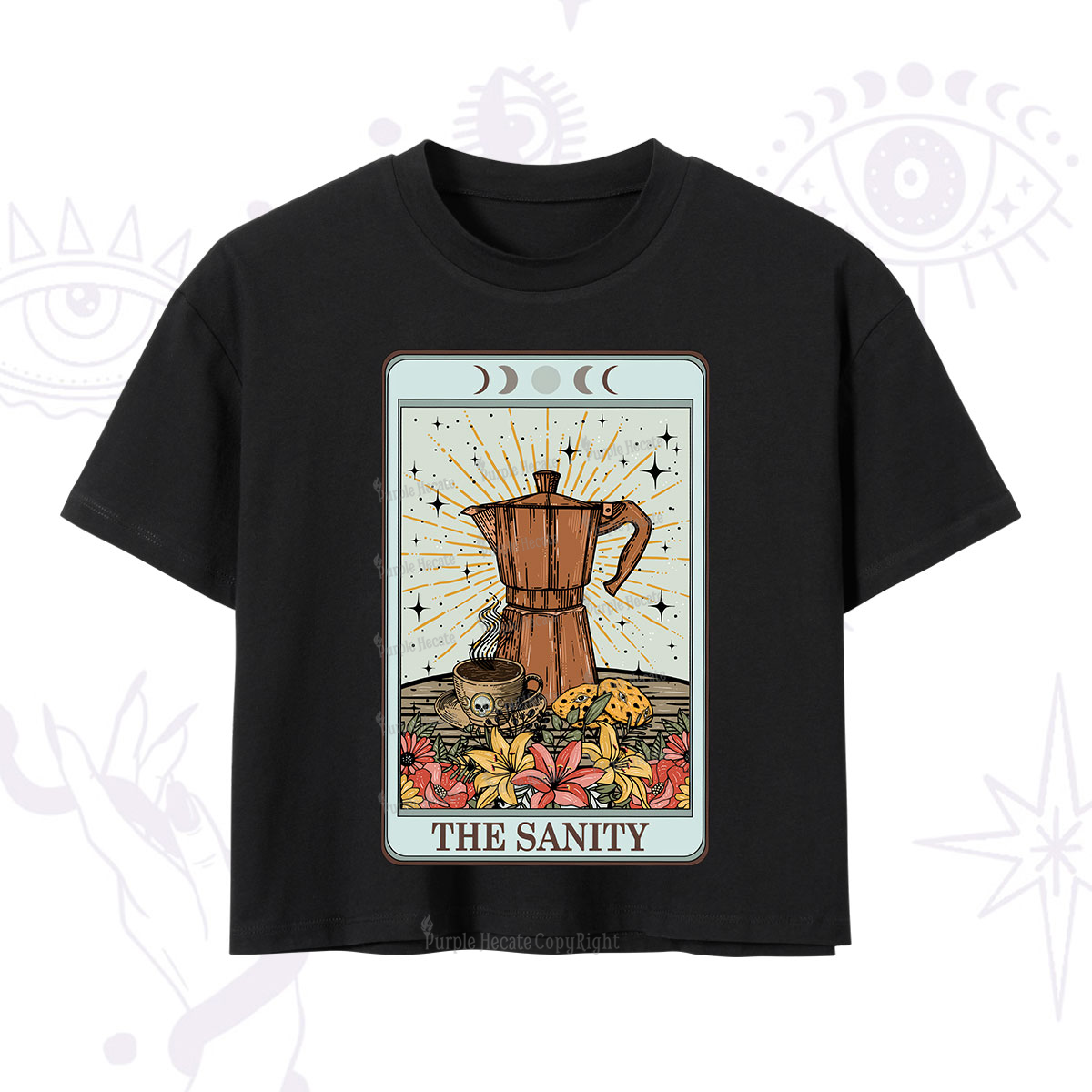 Purplehecate The Sanity Tarot  Crop T-Shirt