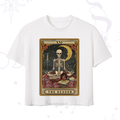 Purplehecate The Reader Tarot Crop T-Shirt