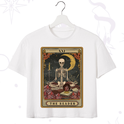 Purplehecate The Reader Tarot Crop T-Shirt
