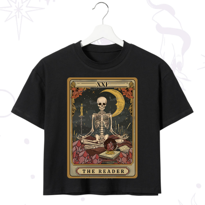 Purplehecate The Reader Tarot Crop T-Shirt