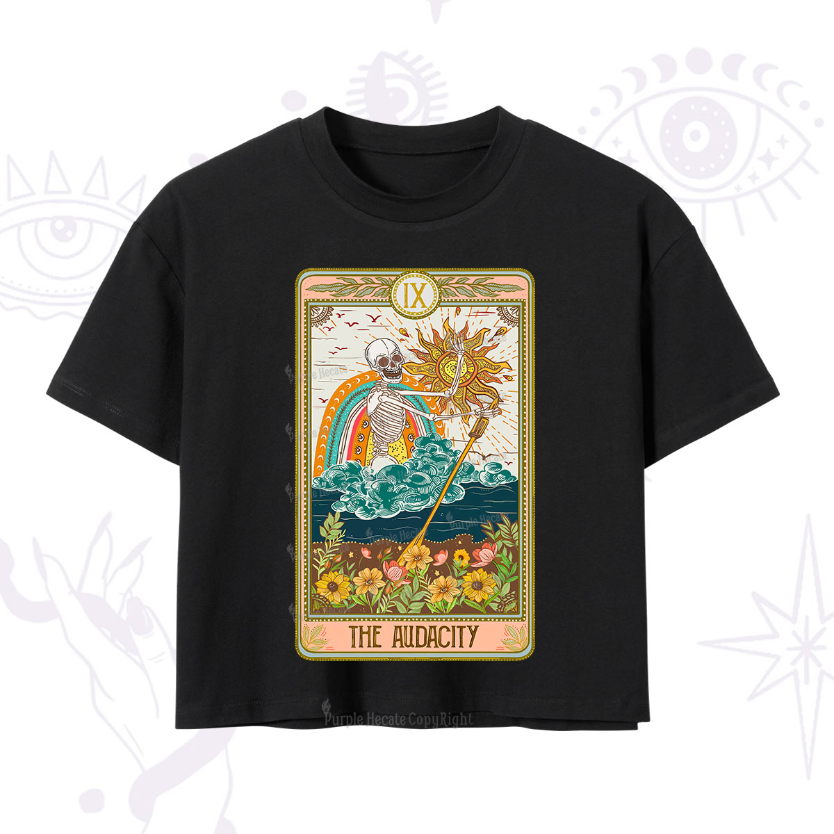 Purplehecate The Audacity Tarot Card Crop T-Shirt