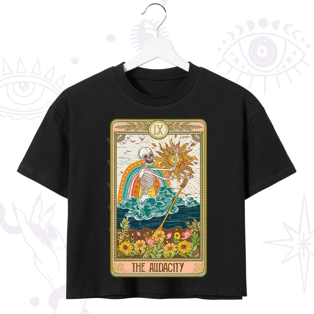 Purplehecate The Audacity Tarot Card Crop T-Shirt
