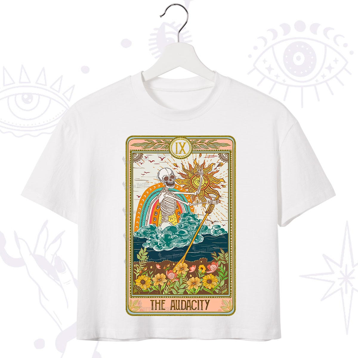 Purplehecate The Audacity Tarot Card Crop T-Shirt