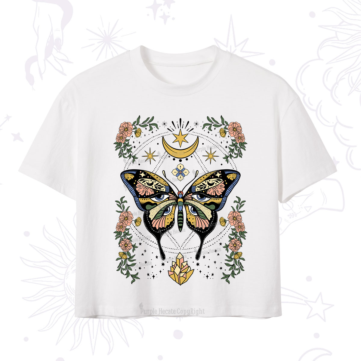 Purplehecate I Am Opening Crop T-Shirt