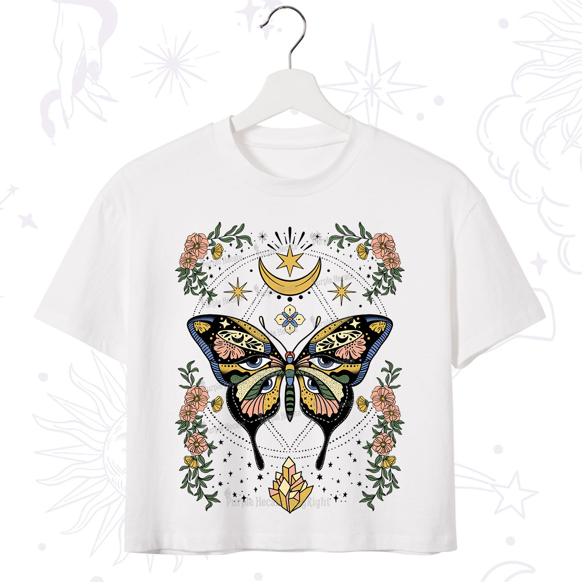 Purplehecate I Am Opening Crop T-Shirt