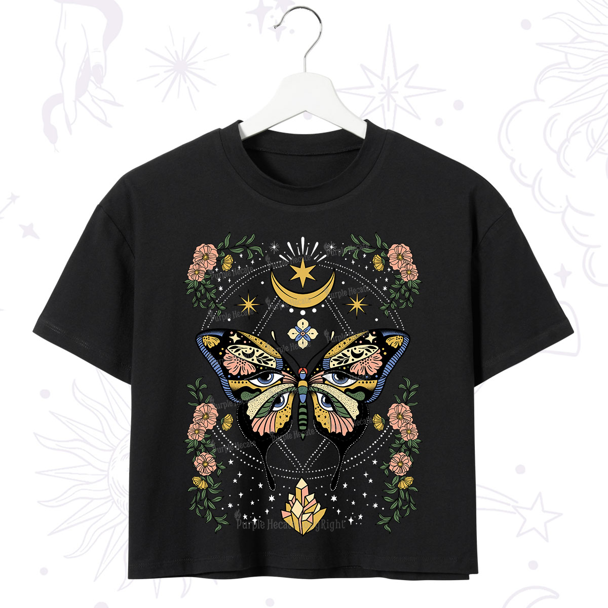 Purplehecate I Am Opening Crop T-Shirt