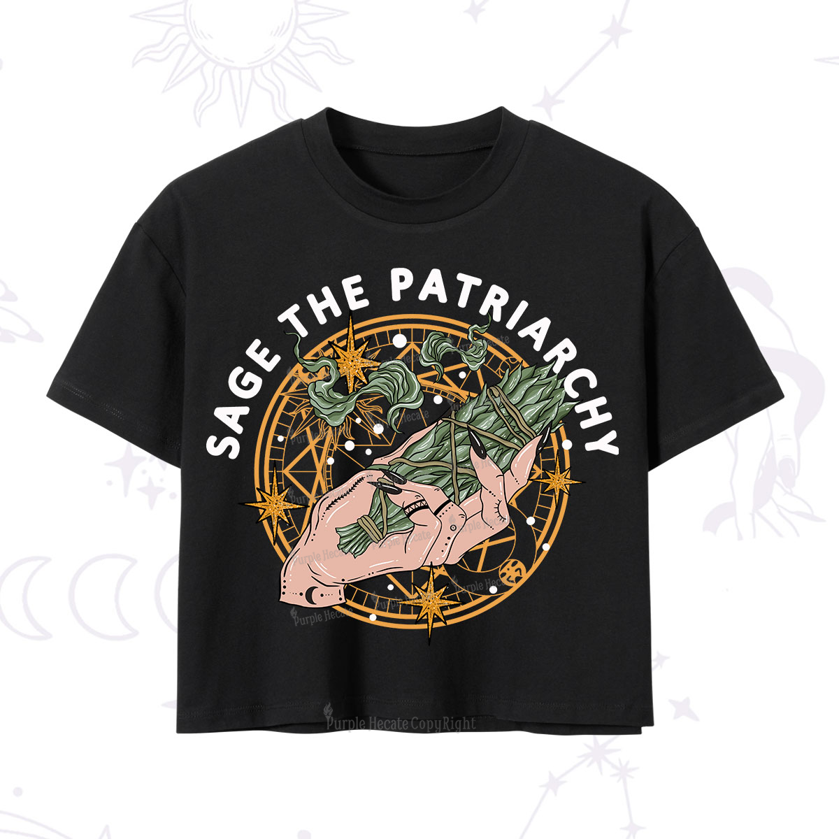 Purplehecate Sage The Patriarchy Crop T-Shirt
