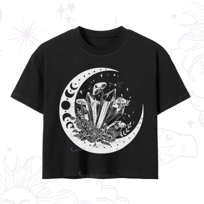 Purplehecate Moonshine and Crystal Crop T-Shirt