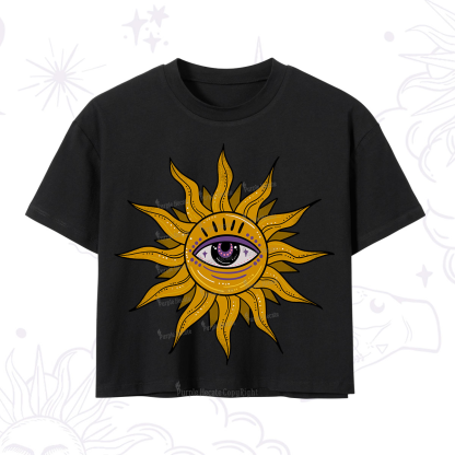 Purplehecate Eye of the Sun Crop T-Shirt