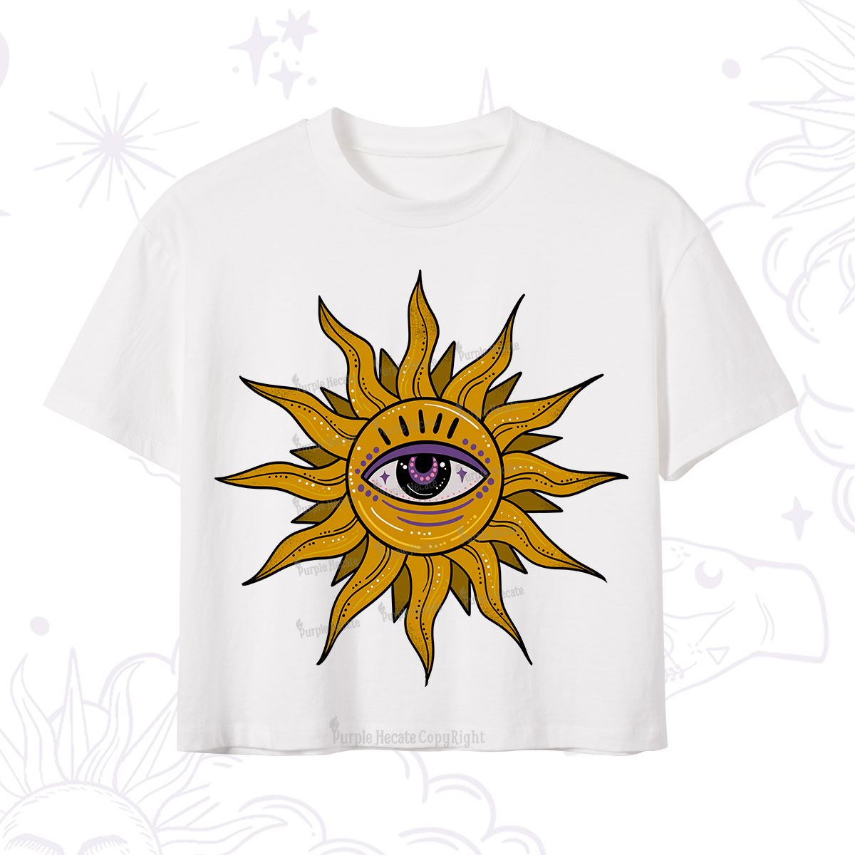Purplehecate Eye of the Sun Crop T-Shirt