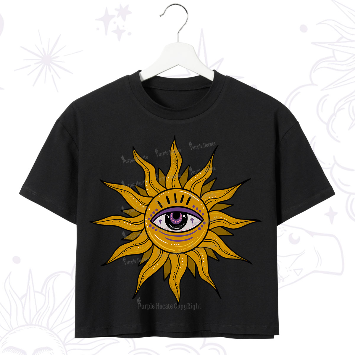 Purplehecate Eye of the Sun Crop T-Shirt