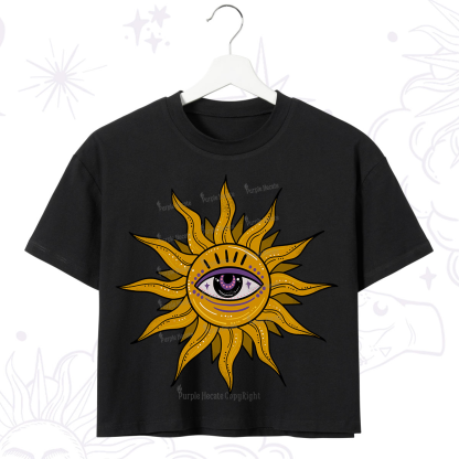 Purplehecate Eye of the Sun Crop T-Shirt