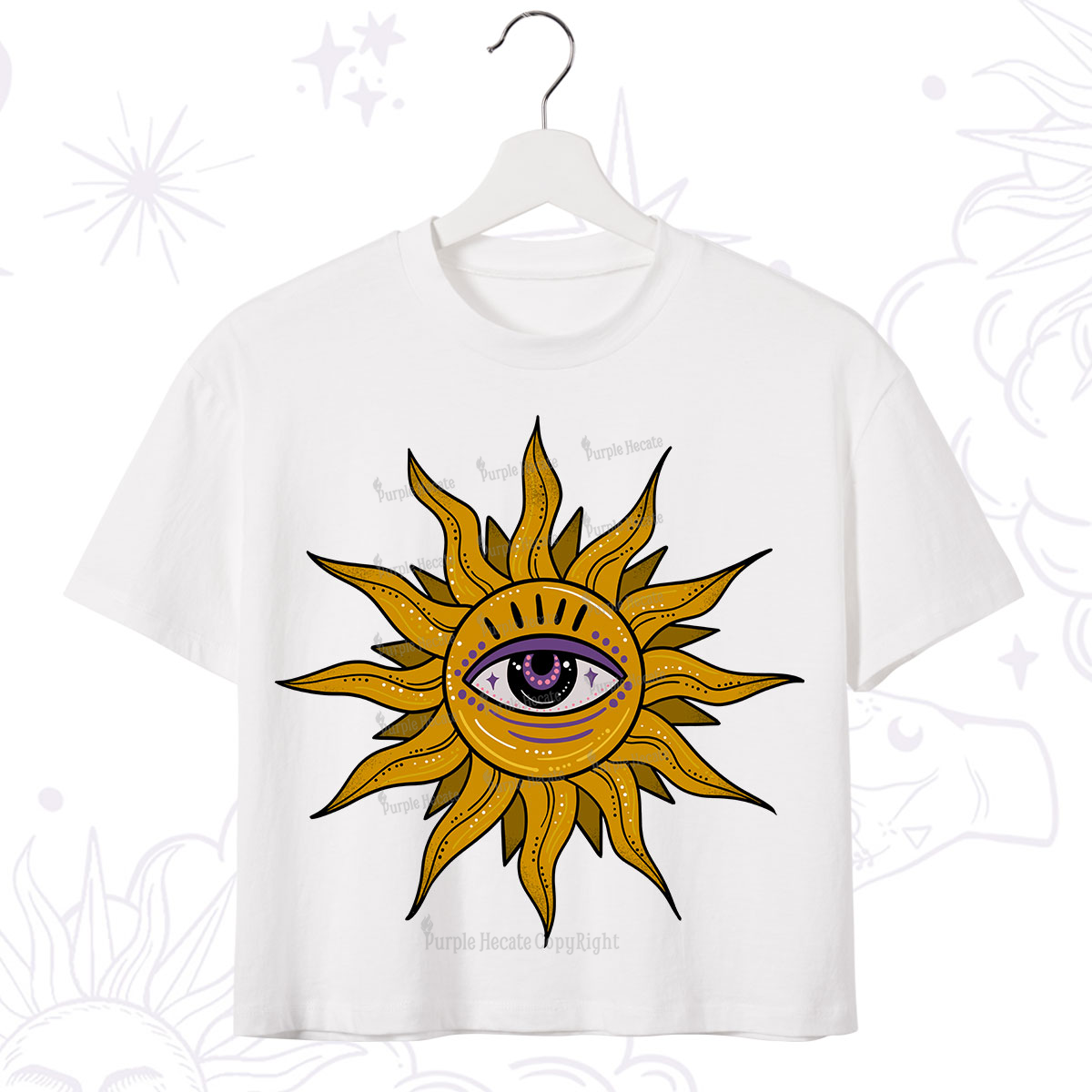 Purplehecate Eye of the Sun Crop T-Shirt