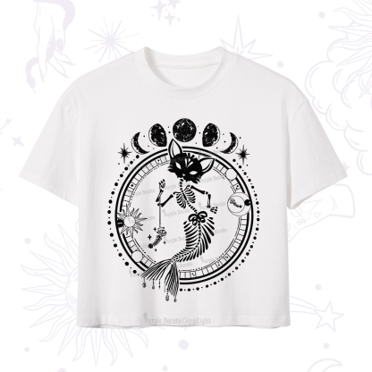 Purplehecate Purr-maid Prophecy Crop T-Shirt