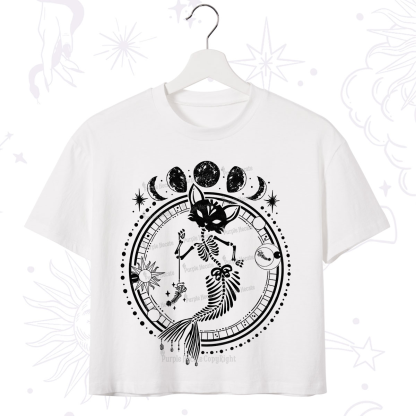 Purplehecate Purr-maid Prophecy Crop T-Shirt