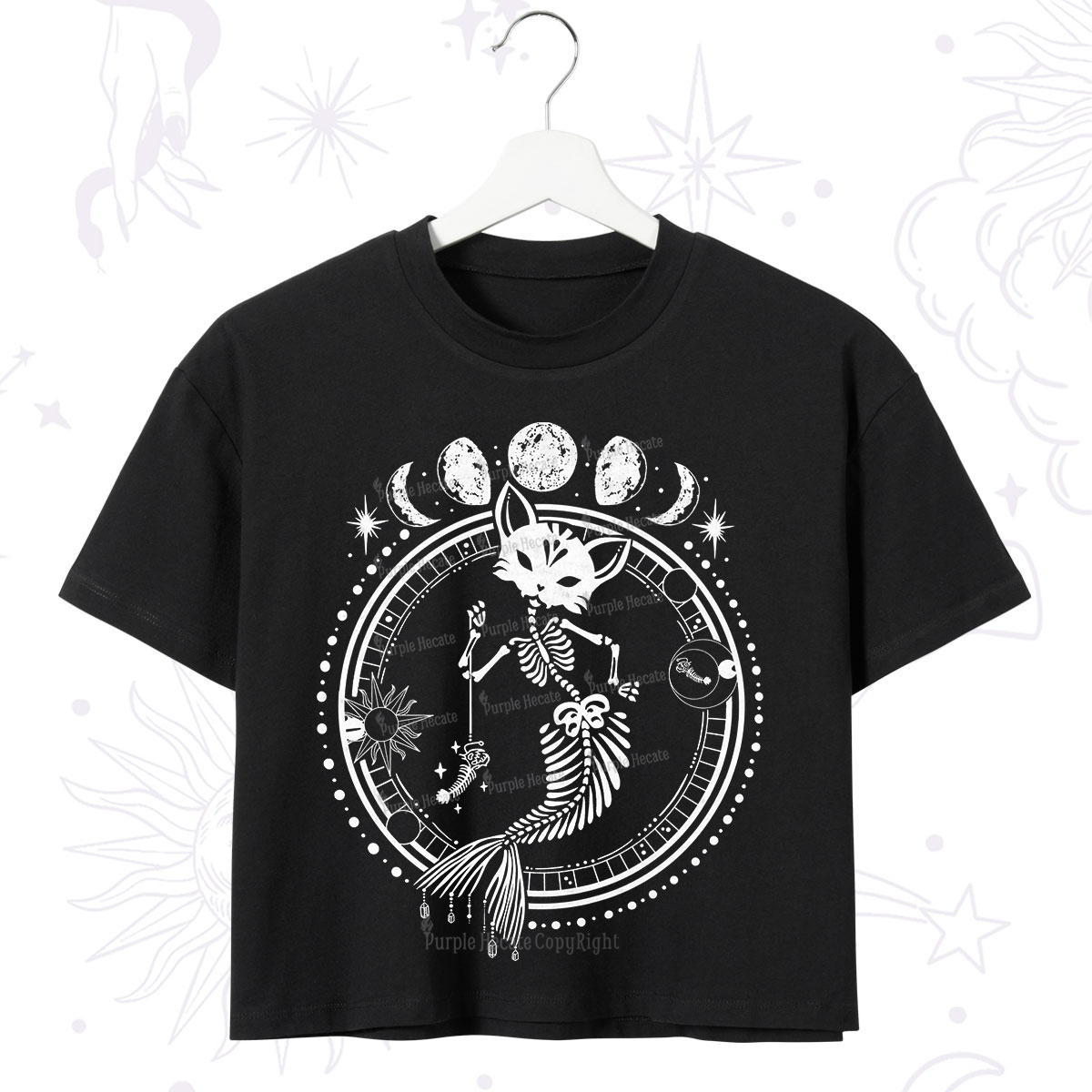 Purplehecate Purr-maid Prophecy Crop T-Shirt