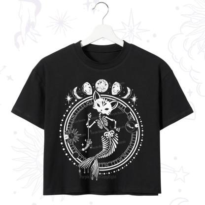 Purplehecate Purr-maid Prophecy Crop T-Shirt
