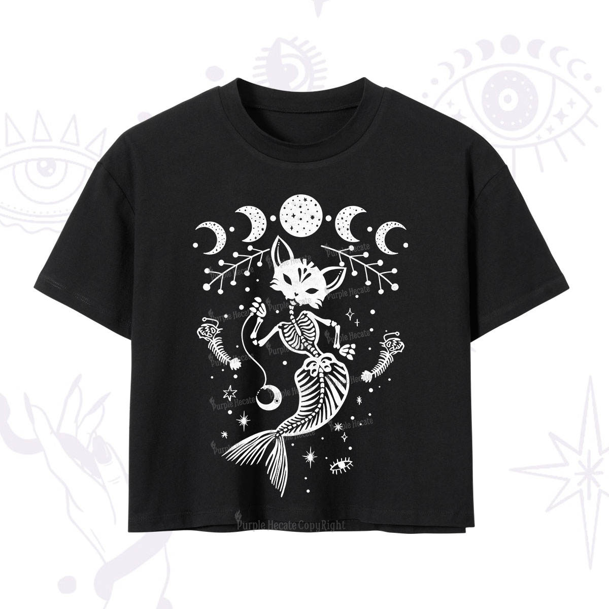 Purplehecate Purr-maid Tales Crop T-Shirt