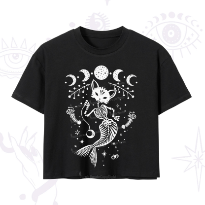 Purplehecate Purr-maid Tales Crop T-Shirt