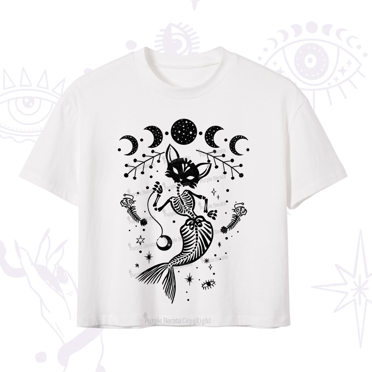 Purplehecate Purr-maid Tales Crop T-Shirt