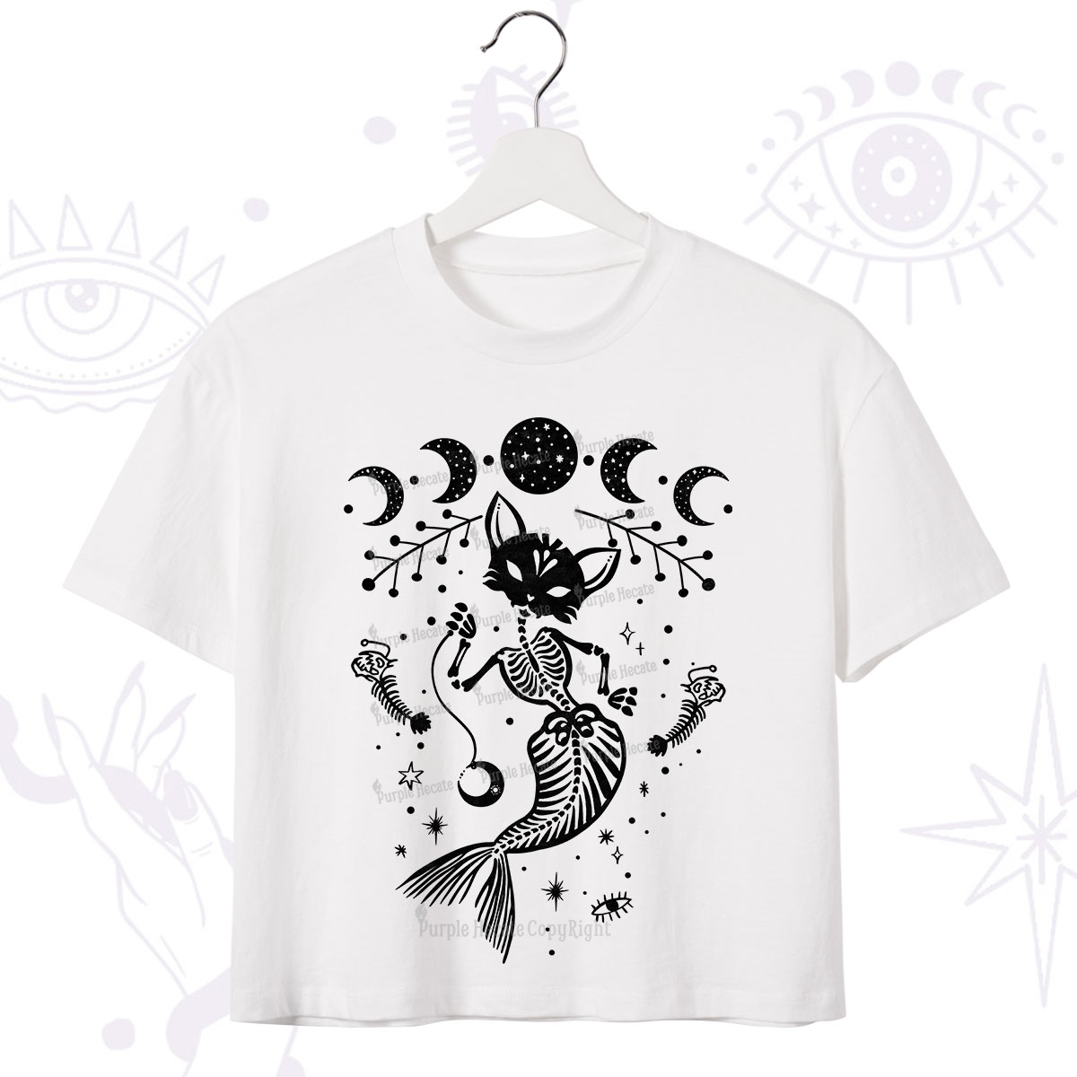 Purplehecate Purr-maid Tales Crop T-Shirt