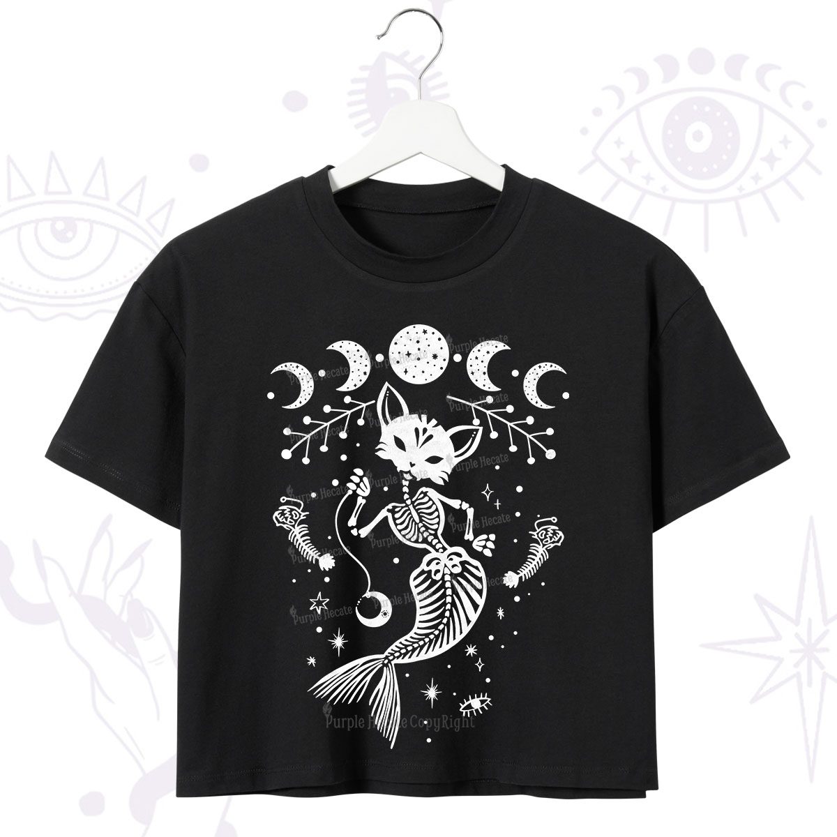 Purplehecate Purr-maid Tales Crop T-Shirt