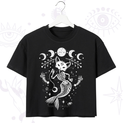 Purplehecate Purr-maid Tales Crop T-Shirt
