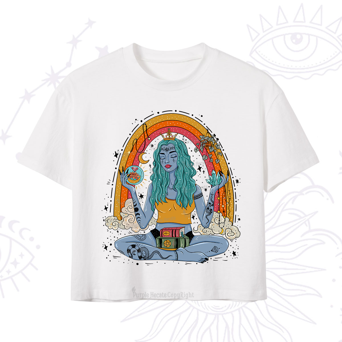 Purplehecate I'm The Queen Of All My Dreams Crop T-Shirt