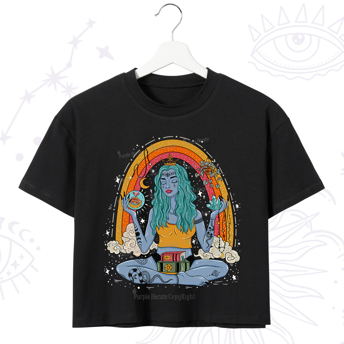 Purplehecate I'm The Queen Of All My Dreams Crop T-Shirt