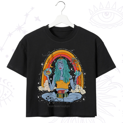 Purplehecate I'm The Queen Of All My Dreams Crop T-Shirt