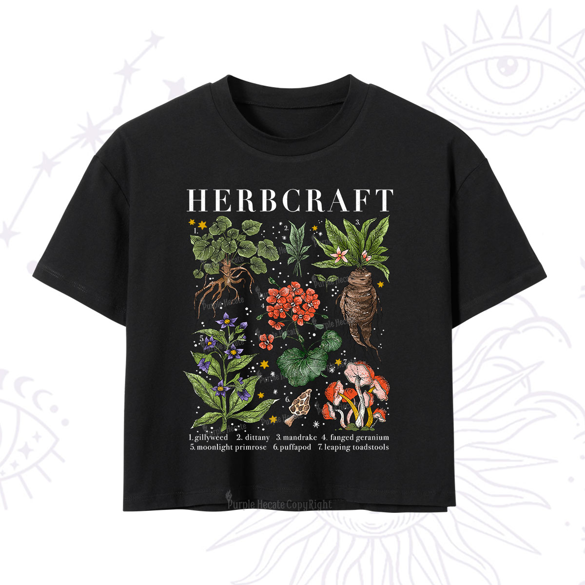 Purplehecate Magical Herbcraft Crop T-Shirt