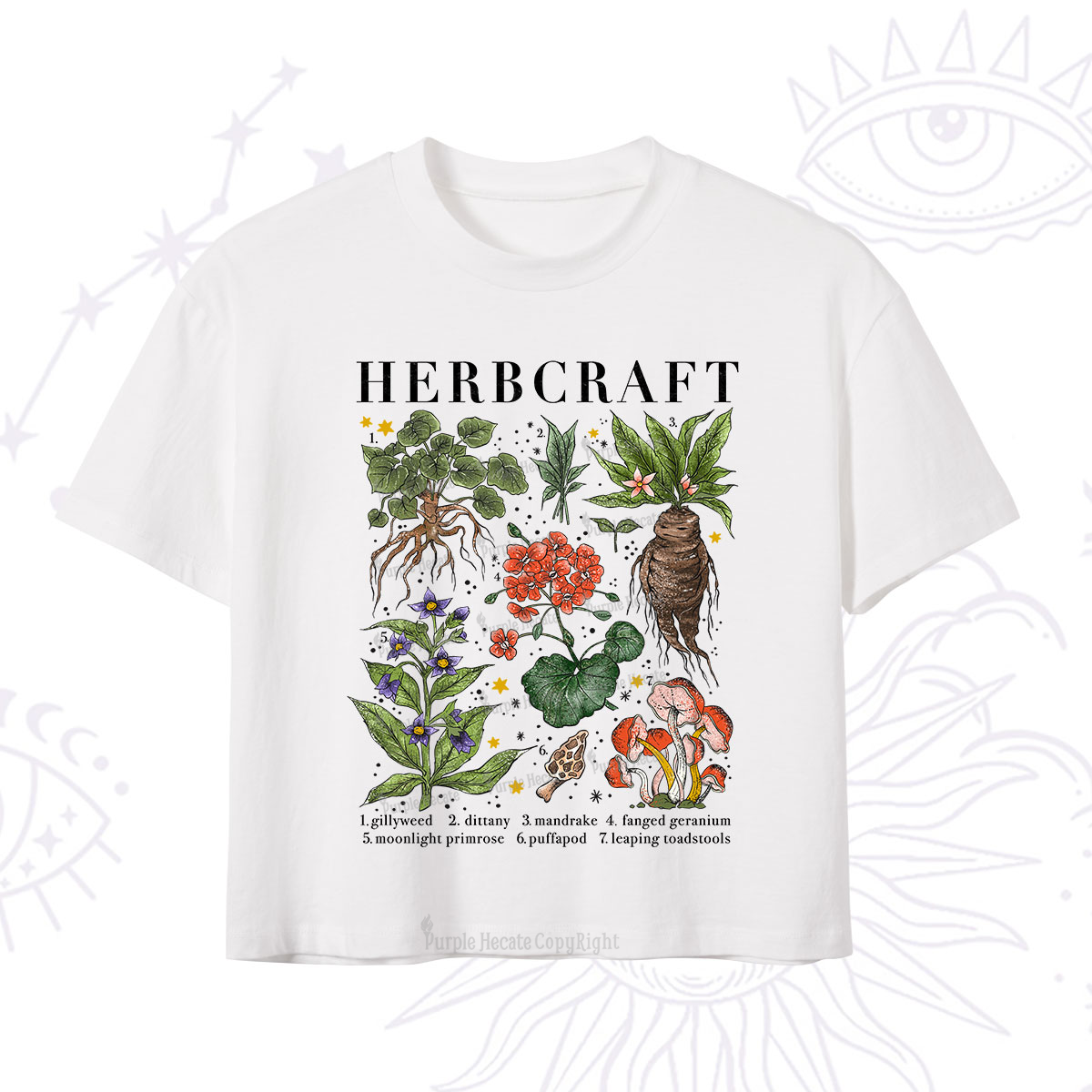 Purplehecate Magical Herbcraft Crop T-Shirt