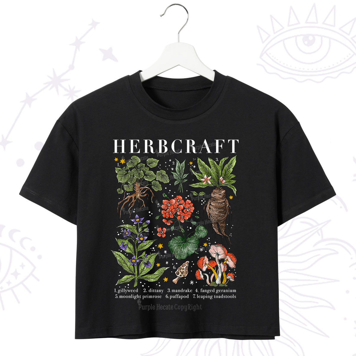 Purplehecate Magical Herbcraft Crop T-Shirt