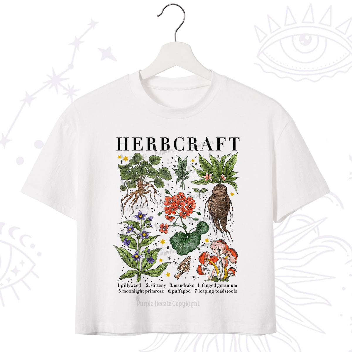 Purplehecate Magical Herbcraft Crop T-Shirt