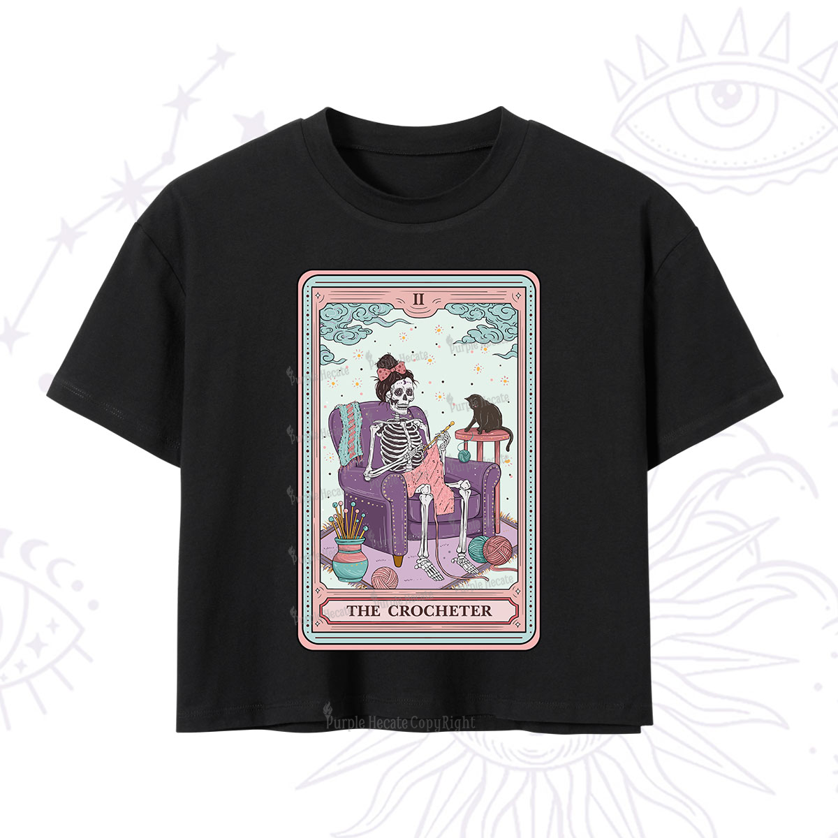 Purplehecate The Crocheter Tarot Crop T-Shirt