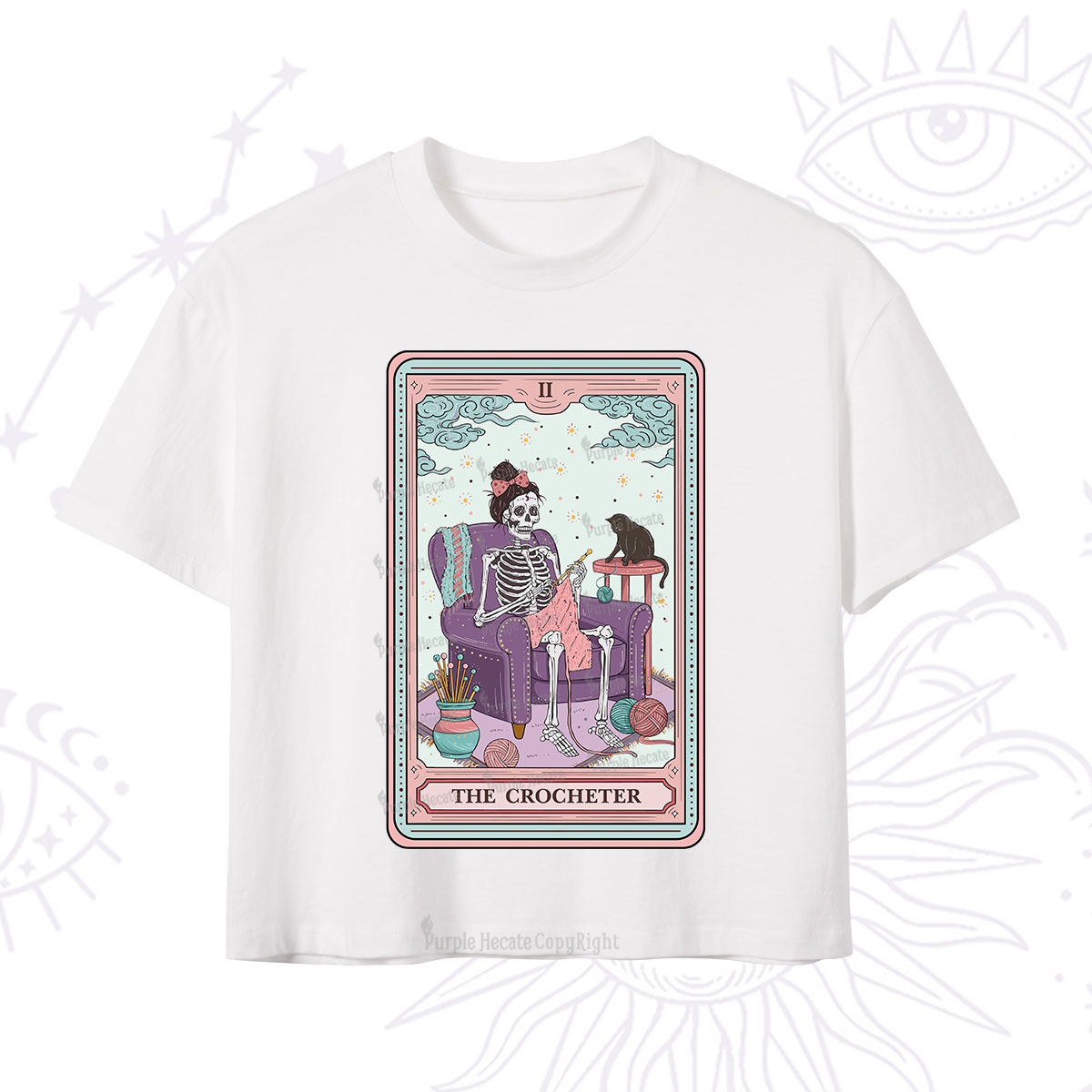 Purplehecate The Crocheter Tarot Crop T-Shirt