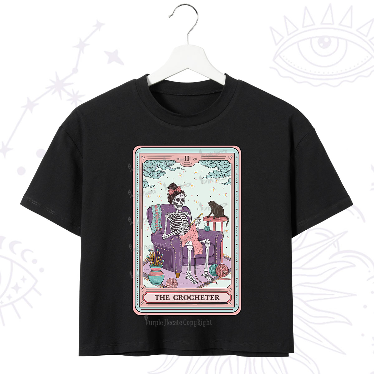 Purplehecate The Crocheter Tarot Crop T-Shirt
