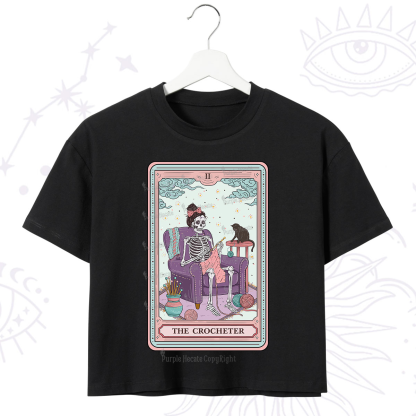 Purplehecate The Crocheter Tarot Crop T-Shirt