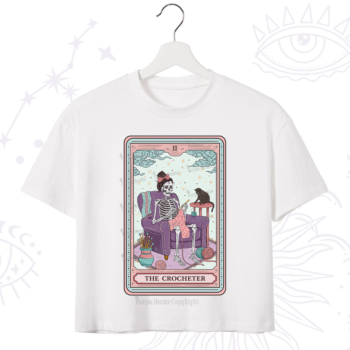 Purplehecate The Crocheter Tarot Crop T-Shirt