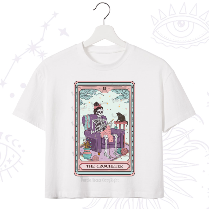 Purplehecate The Crocheter Tarot Crop T-Shirt