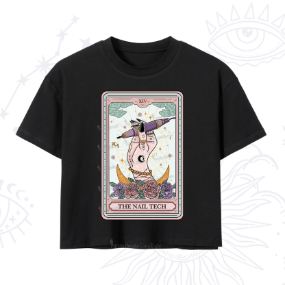 Purplehecate The Nail Tech Tarot Card Crop T-Shirt