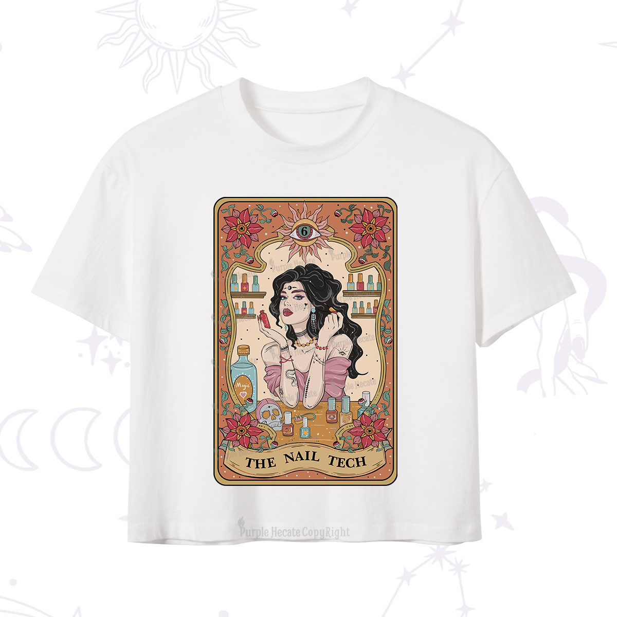 Purplehecate The Nail Tech Tarot Crop T-Shirt